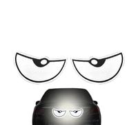 Tuxxjzm Decalcomania riflettente per gli occhi, riflettore per moto, adesivi riflettenti per specchietti retrovisori di sicurezza ad alta intensità per visibilità notturna per SUV