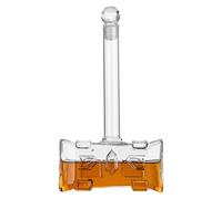 Tuxxjzm Decanter Bourbon, decanter in vetro per whisky, 400 ml, a forma di martello con chiusura ermetica, bottiglia di vino, brocca di vodka, bottiglia di alcool per bourbon, whisky, liquore