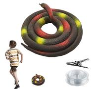 Tuxxjzm Finto serpente scherzo, scherzo realistico per giocare scherzi, kit di bavaglio da golf in silicone con clip per stringa, divertente giocattolo per Halloween, sciocchi e compleanno