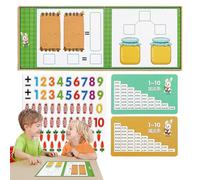 Tuxxjzm Giochi di conteggio, sottrazione e somma, giocattoli manipolativi matematici per bambini | Giochi di matematica per bambini | Set di dieci cornici magnetiche per forniture per insegnanti e