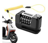 Tuxxjzm Lucchetto per freno per bicicletta, resistente, serratura a combinazione a 4 cifre, impermeabile, per biciclette, moto, e-bike, da equitazione