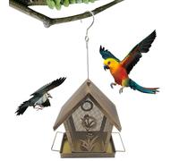 Tuxxjzm Mangiatoia per uccelli anti scoiattolo, rete per esterni, stazione di alimentazione per fringuelli con design per osservare la fauna selvatica e osservare la natura in giardino