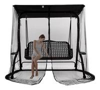 Tuxxjzm Rete per zanzare per patio, rete a rete per sedia a dondolo con cerniera, tende per zanzare per patio, portico, rete a rete per giardino