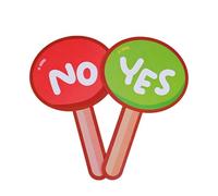 Tuxxjzm Segnali di voto per aule, pagaia sì-no, 2 segni di interazione | True False Paddles, cartelli di risposta rapida per eventi per insegnanti in classe