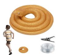 Tuxxjzm Snake Prank - Scherzo realistico a forma di serpente per giocare a scherzi, kit di bavaglio da golf in silicone con clip per stringa, divertente giocattolo per Halloween, sciocchi e compleanno