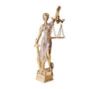 Tuxxjzm Statua della Giustizia in Resina Decorazione della Dea della Legge della Giustizia | Scultura in Resin Law Blind Lady | Collezione: Statua Justitia in bronzo per soggiorno,