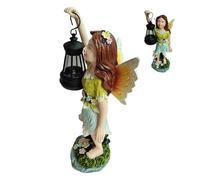 Tuxxjzm Statue di fate da giardino, statuette di fate da esterno - Scultura da giardino solare per esterni,Notte di fate all'aperto, Ornamenti decorativi esterni,