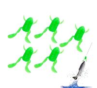 Tuxxjzm Top Water Frogs Pesca al Bar, esche Rane per la pesca al bar | Esche da bar realistiche e esche di rana 5 pezzi - Esca galleggiante morbida artificiale, esca da pesca al bar