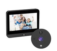 Tuya 2MP 2.4G WiFi Door Eye Camera 5000mAh Batteria Videocitofono Senza Fili Telecamera For Campanello A Infrarossi Luce Citofono Telecamere For Porte Ampia Gamma di Ambienti Domestici(Door Cam 128G)