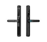 Tuya App WiFi Serratura Intelligente For Porta Impermeabile Biometrica In Alluminio Maniglia For Con Impronta Digitale Senza Chiave For Scorrevole In Vetro(A6 TYB 5085)