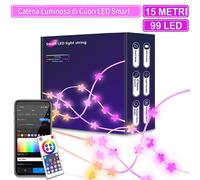 Tuya Catena di Stelle Luminose a LED Smart WiFi e Bluetooth con Telecomando