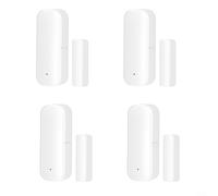 Tuya, confezione da 4 sensori per porta WiFi, sensore intelligente per battente con sensore magnetico, allarme con notifica, controllo tramite app, sensore di contatto aperto per porte di sicurezza