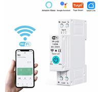 Tuya Contatore Energia Smart WiFi Monofase 63A da Guida DIN Alexa Google