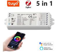 Tuya Controller per LED 5in1 Smart Zigbee ed RF per Strisce RGB, RGBW, CCT WW+CW