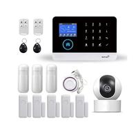Tuya Di Allarme Sicurezza Domestica Wireless Wifi GSM Citofono APP Controllo Remoto Composizione Automatica Con Sensore Porta Monitoraggio Remoto(G)