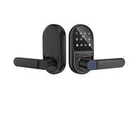 Tuya Digital Electronic Smart Deadbolt Serratura for porte con impronte digitali con campanello 9-Lock Lingua Password/Sblocco scheda(B006 Black)