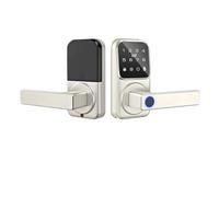 Tuya Digital Electronic Smart Deadbolt Serratura for porte con impronte digitali con campanello 9-Lock Lingua Password/Sblocco scheda(B005 Silver)