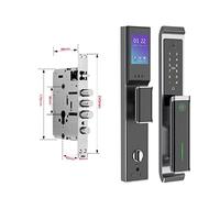 Tuya Electronic Smart Door Lock con password biometrica for impronte digitali APP Key Unlock USB Emergency Charge Keyless Entry Manopole Lock(30x240(No Alexa))
