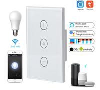 Tuya Interruttore Dimmer Touch a muro Smart WiFi per Luci funziona Alexa Google