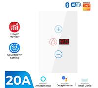 Tuya Interruttore Intelligente WiFi per Scaldabagno da 4400W con Timer e Consumi