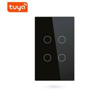 Tuya Interruttore Touch Smart WiFi Nero con RF 433 MHz assistenti vocali
