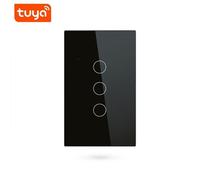Tuya Interruttore Touch Smart WiFi Nero con RF 433 MHz assistenti vocali