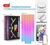 Tuya Kit Barre luminose da parete a LED RGBIC Smart WIFI Supporto Alexa e Google