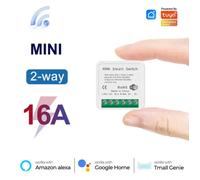 Tuya Mini 16A WiFi Switch Smart Life App Controllo bidirezionale Modulo domotico intelligente Interruttore Funziona per Alexa Google Home
