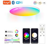 Tuya Plafoniera a LED Smart WiFi e Bluetooth Sottile RGBCW con Telecomando