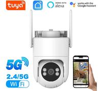 Tuya PTZ Camera Esterno IP65 Smart WiFi 2.4+5GHz 4MP/6MP ONVIF Audio 2 Vie