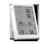 Tuya RF433 Sensore di umidità di temperatura con stazione schermo LCD, portata 100 m, igrometro domestico, termometro monitor wireless per più stanze interne Remo (1 x MONITOER + 10 x Sensore)