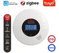 Tuya Rilevatore Combinato Fumo e Monossido di Carbonio - Smart Zigbee con App