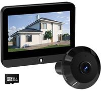 Tuya Smart 1080p 2.4g WiFi Mini Telecamera di Sicurezza Microonde Radar Rilevamento Umano Visualizzatore Digitale Door Spioncino Digitale, 32g Door Cam