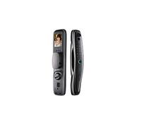 Tuya Smart 3D Face Door Lock Security Camera Monitor Password di impronte digitali intelligente Sblocco chiave elettronica biometrica Installazione semplice fai da te(Gray-24-240-R)