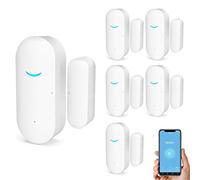 Tuya Smart Alarm Sensori WiFi per porte e finestre, con notifica gratuita APP Control Sistema di allarme di sicurezza domestica,nessun hub richiesto,compatibile con Alexa,Google Home (confezione da6)