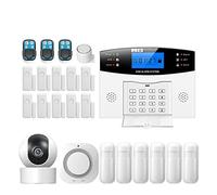 TUYA Smart Home GSM Allarmi di sicurezza for la casa Allarme domestico wireless for garage Allarmi di sicurezza for case residenziali(L)