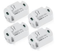 Tuya Smart Life - Modulo di interruttore della luce intelligente, 4 pezzi 10 A, senza fili, funzione relè wireless con Alexa, Google Assistant fai da te, da incasso, interruttore Wi-Fi intelligente