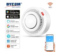 Tuya Smart WiFi Sensore di fumo Protezione antincendio Rilevatore di fumo 85dB Sistema di sicurezza sonora Vigili del fuoco Controllo APP Smartlife