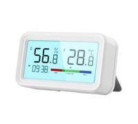 Tuya Smart WiFi/Zigbee Igrometro Termometro Sensore Monitor con Retroilluminazione App Controllo Vocale Telecomando Alaxa Gogle Home (WIFI/Bianco)