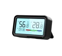 Tuya Smart WiFi/Zigbee Igrometro Termometro Sensore Monitor con Retroilluminazione App Controllo Vocale Telecomando Alaxa Gogle Home (Zigebee/Nero)