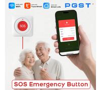 Tuya Smart WiFi Zigbee Pulsante antipanico SOS wireless Avviso di sicurezza istantaneo per anziani Bambini Pazienti Avviso di sicurezza e assistenza