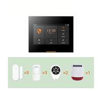 Tuya Smart Wireless GSM di allarme di sicurezza domestica con sirena solare esterna compatibile per Ville e Magazzini(Ost-03-H501-2G-set-O)