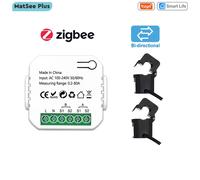 Tuya Smart ZigBee Contatore di energia bidirezionale 1, 2 canali con morsetto per trasformatore di corrente App Monitor Potenza 80A 110 V/240 V 50/60 Hz