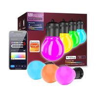 Tuya Stringa di Lampadine G50 da Esterno Smart WiFi RGBIC 12M con Alexa e Google
