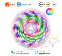 Tuya Strip LED RGB+IC a 3 Pin 5 metri Impermeabile Digital SPI LED 12V 600lm/m