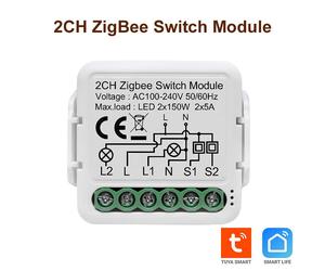 Tuya Switch Relè Smart Zigbee per Luci 1/2/3/4 Canali Compatibile Alexa Google