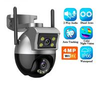 Tuya Telecamera a Doppia Lente da Esterno Smart WiFi PTZ 4 e 8MP Alexa Google