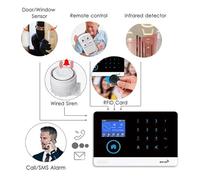 Tuya TFT Display A Colori Di Allarme Di Sicurezza Domestica Wifi GSM Allarme Citofono Controllo Remoto Sensore Di Composizione Automatica Con IP(D)