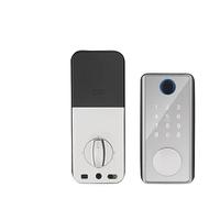Tuya TTlock Blocco elettrico con impronta digitale App Biometrica Impronta Password Card NFC Sblocco senza chiave Visione(Tuya Silver)