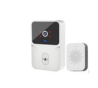 Tuya Videocamera campanello Videocamera campanello wireless con batteria ricaricabile a 2 vie 1080P HD(White)